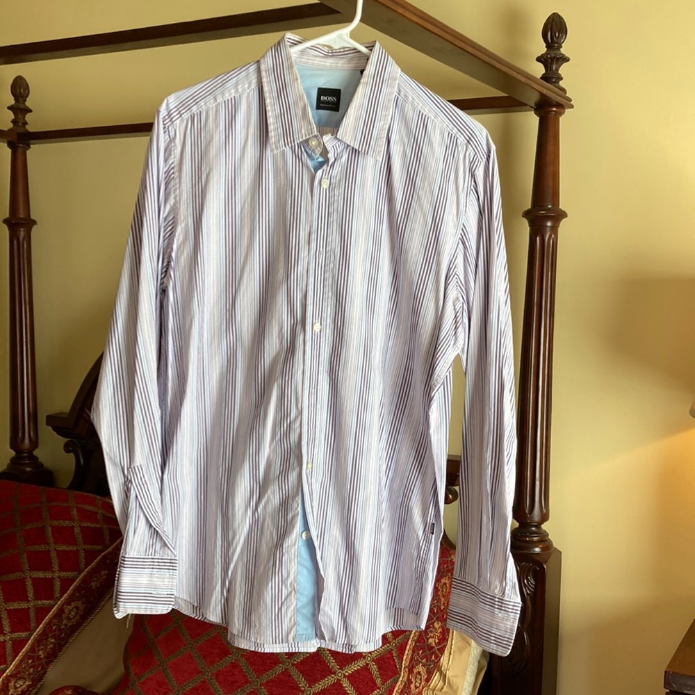 Hugo Boss Striped Shirt Large